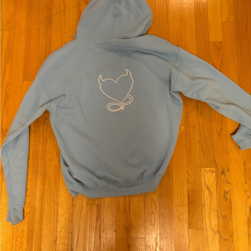 Blue hoodie one size but fits large